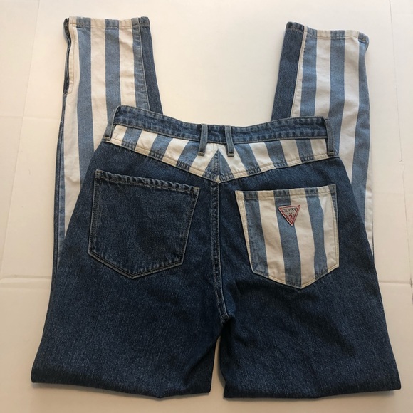 Guess x ASAP Rocky Striped Ankle Zip Jeans Sz 26 - Picture 2 of 15